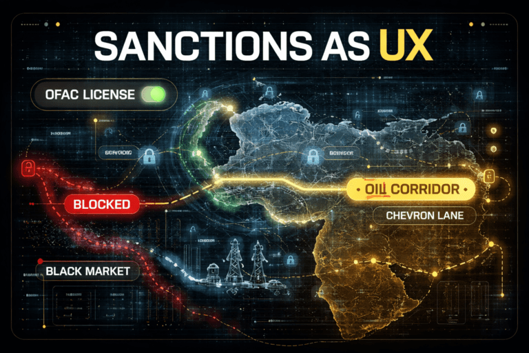 Sanctions as UX: Venezuela and the Permissioned Economy